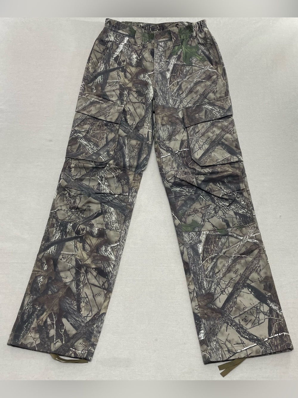 RedHead Pants Mens S Brown Camo Canvas Silent Hide Cargo Pockets Hunting Outdoor
